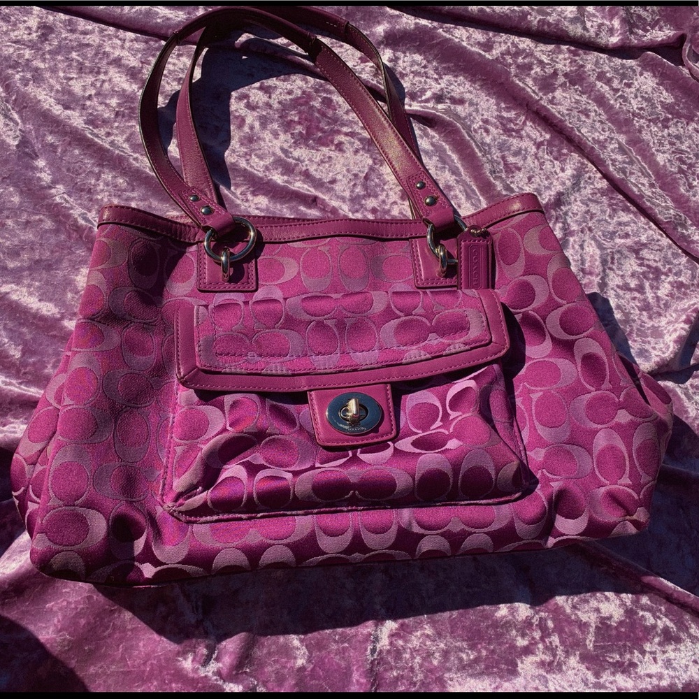 Purple Coach purse